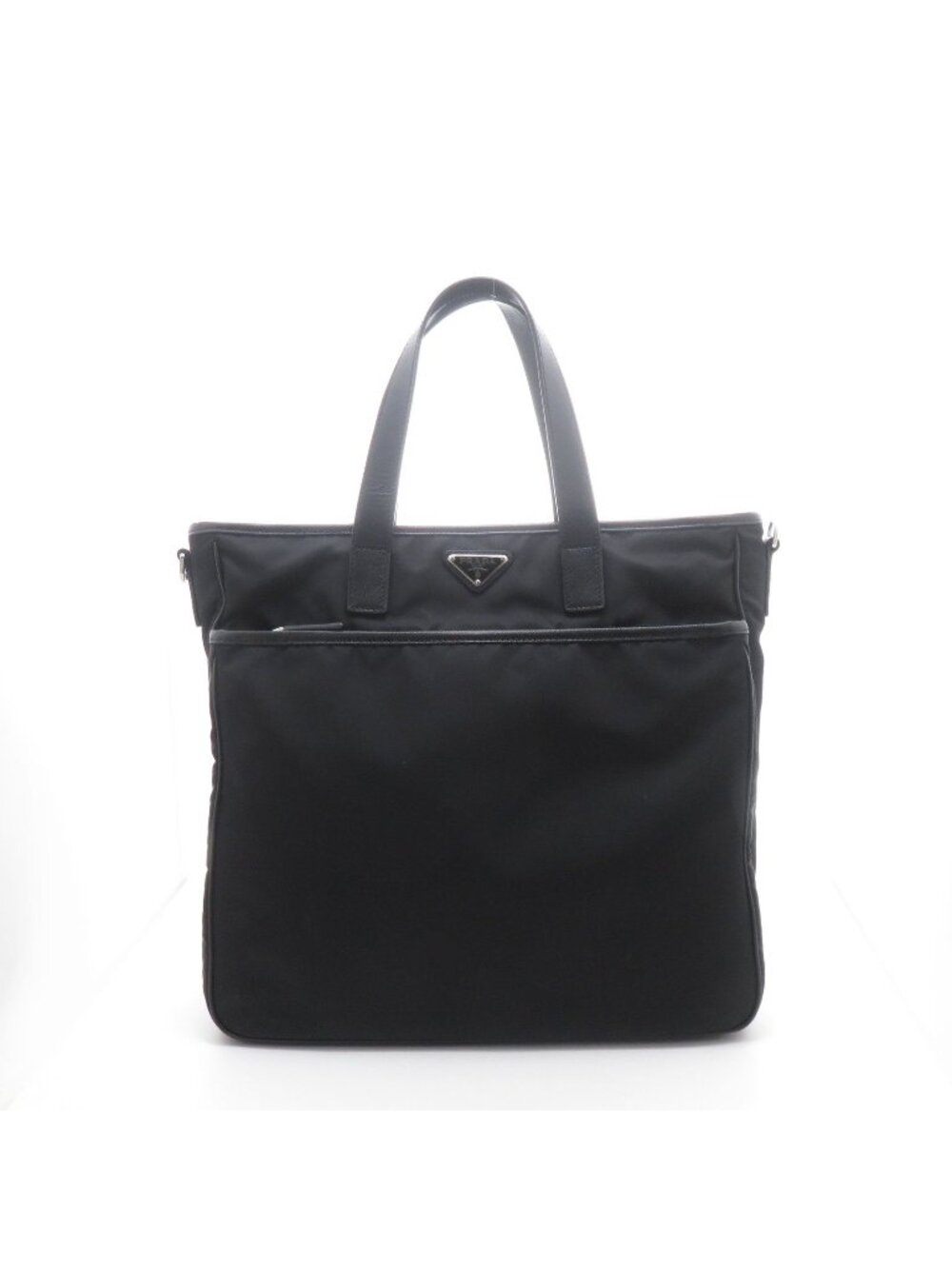 Prada 2-Way Black Nylon Saffiano Shoulder Bag